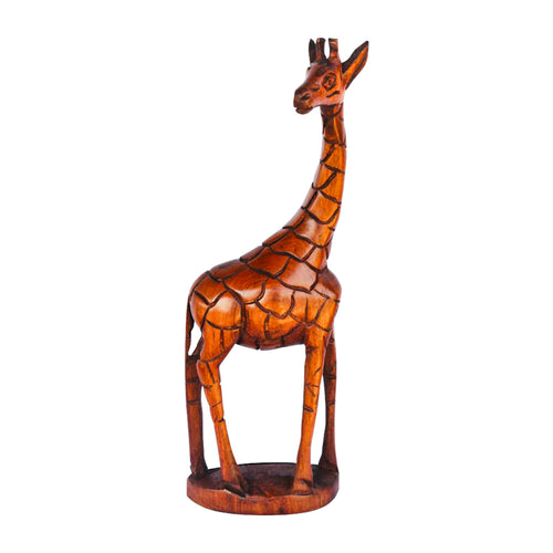 Giraffe Wood Carving - Hand Carved Figurine