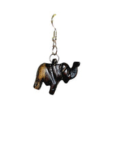 Load image into Gallery viewer, Elephant Shaped Wood Earrings
